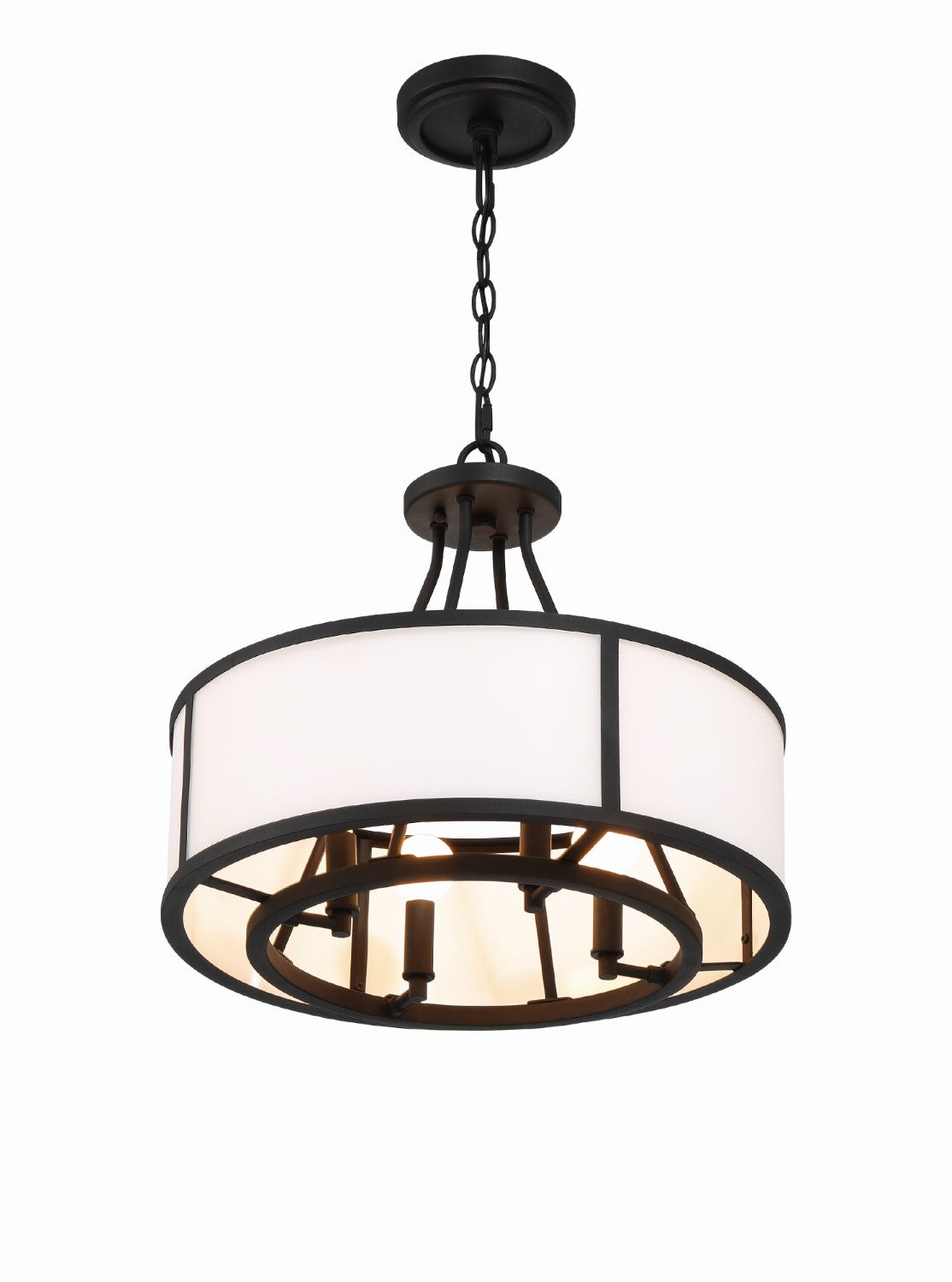 Crystorama BRY-8004-BF Bryant 4 Light Chandelier - Black Forged