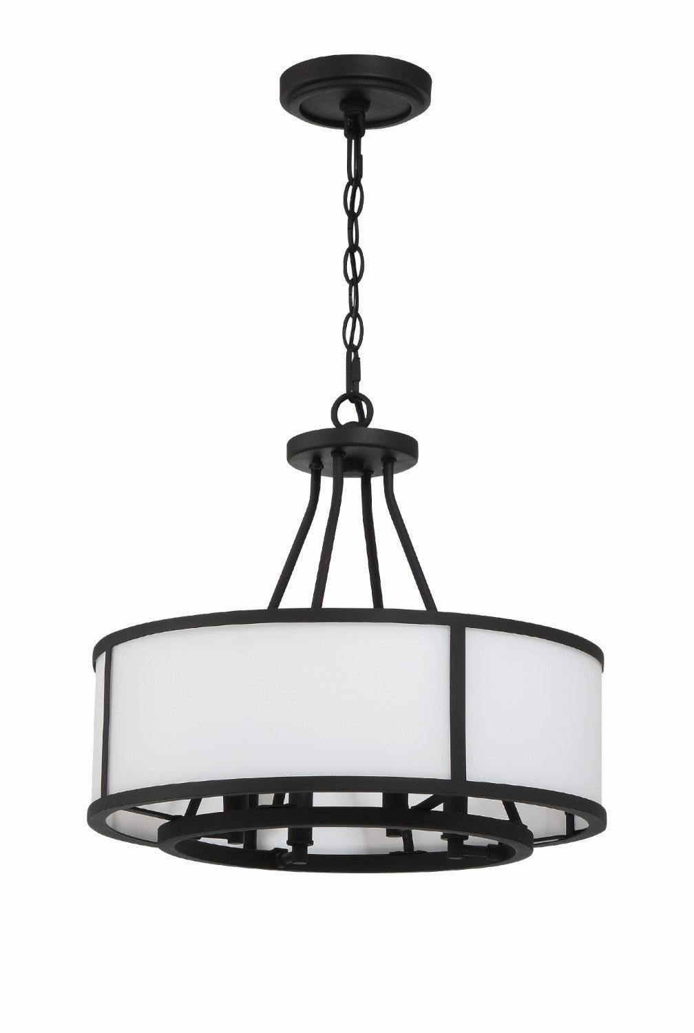 Crystorama BRY-8004-BF Bryant 4 Light Chandelier - Black Forged