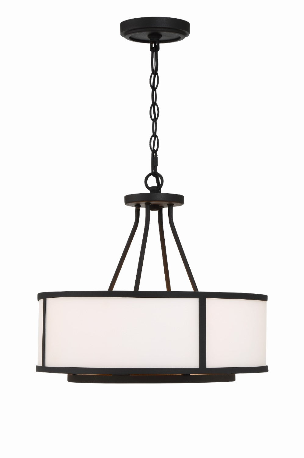 Crystorama BRY-8004-BF Bryant 4 Light Chandelier - Black Forged