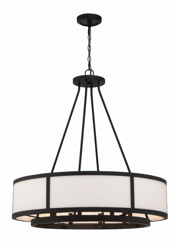 Crystorama BRY-8008-BF Bryant 8 Light Chandelier - Black Forged