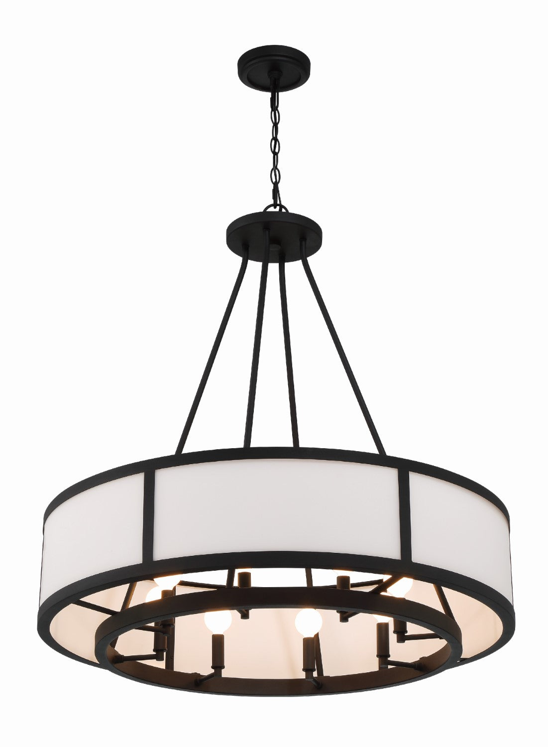 Crystorama BRY-8008-BF Bryant 8 Light Chandelier - Black Forged