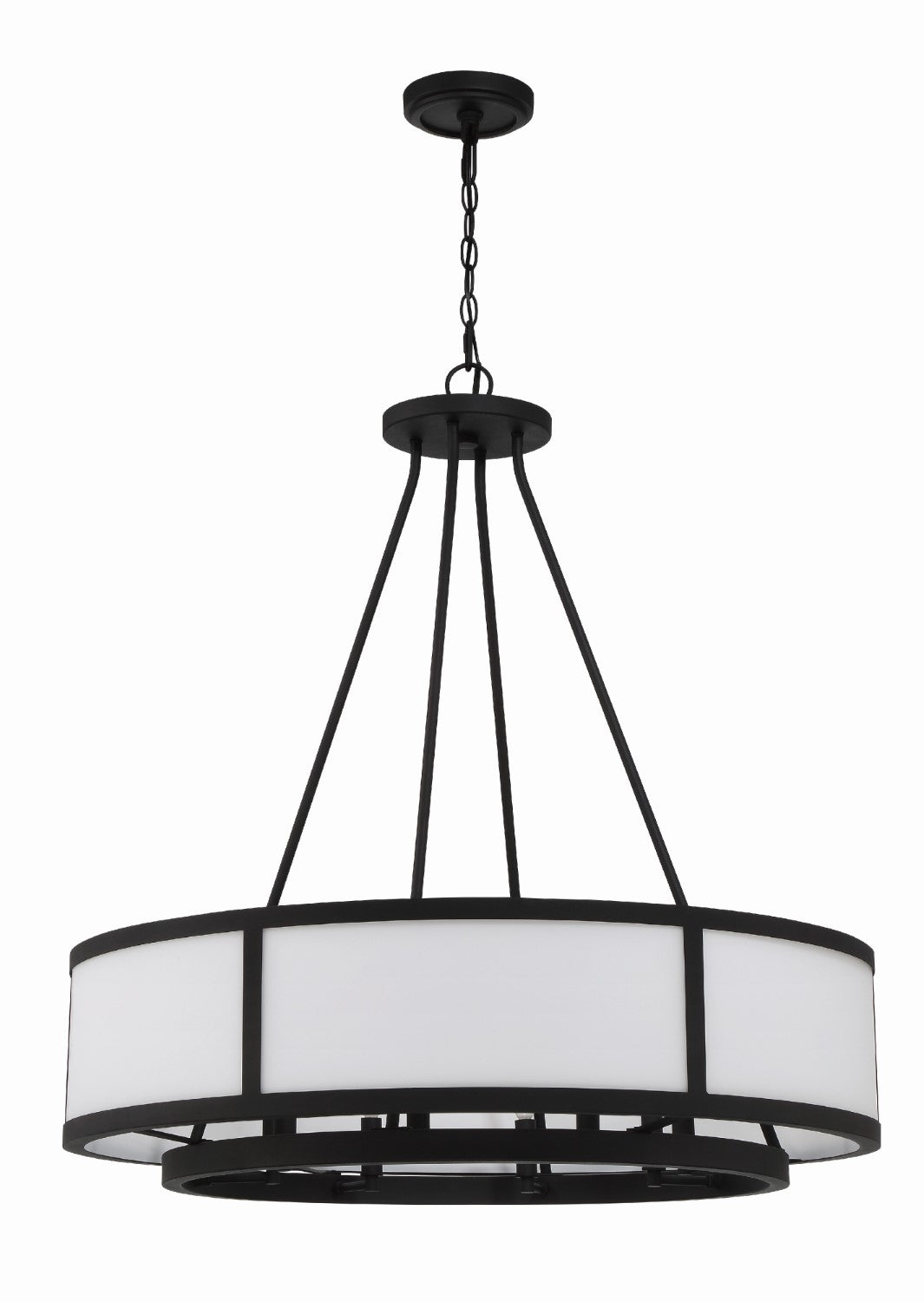 Crystorama BRY-8008-BF Bryant 8 Light Chandelier - Black Forged