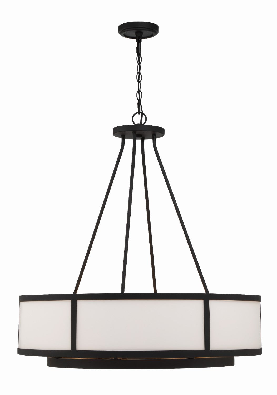 Crystorama BRY-8008-BF Bryant 8 Light Chandelier - Black Forged