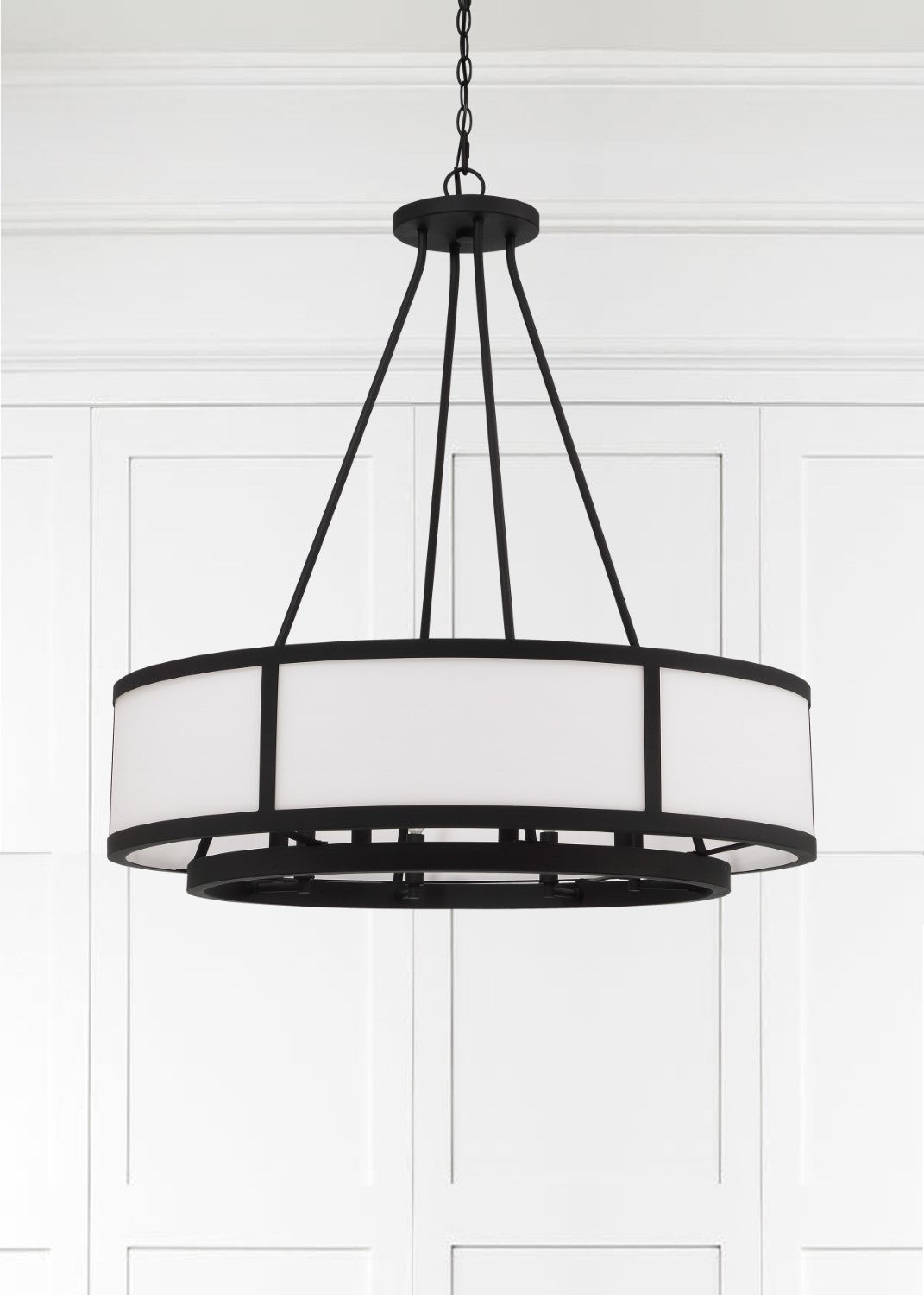 Crystorama BRY-8008-BF Bryant 8 Light Chandelier - Black Forged