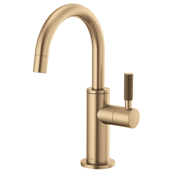 Brizo 61343LF-C Litze Beverage Faucet With Arc Spout and Knurled Handle