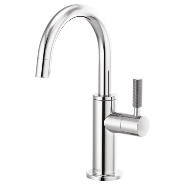 Brizo 61343LF-C Litze Beverage Faucet With Arc Spout and Knurled Handle