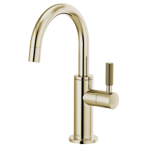 Brizo 61343LF-C Litze Beverage Faucet With Arc Spout and Knurled Handle