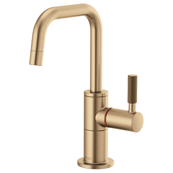 Brizo 61353LF-H Litze Instant Hot Faucet With Square Spout and Knurled Handle