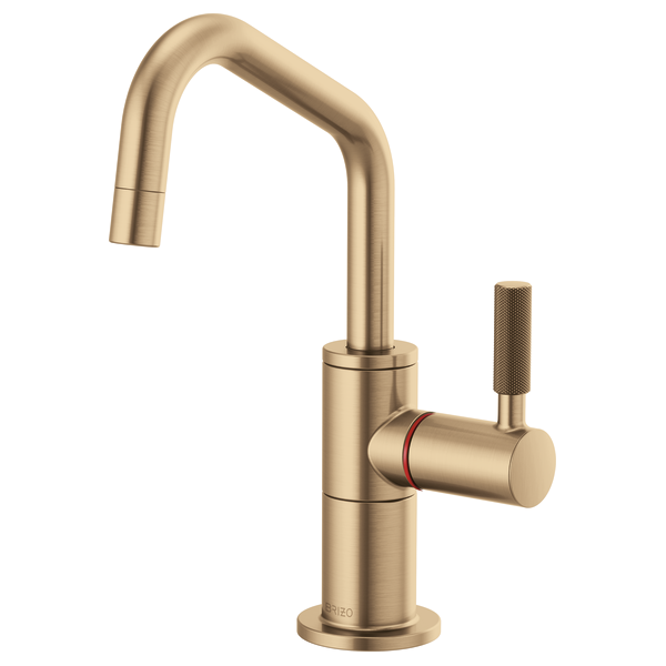 Brizo 61363LF-H Litze Instant Hot Faucet With Angled Spout and Knurled Handle