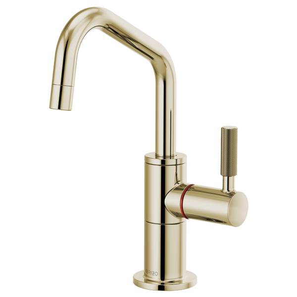 Brizo 61363LF-H Litze Instant Hot Faucet With Angled Spout and Knurled Handle