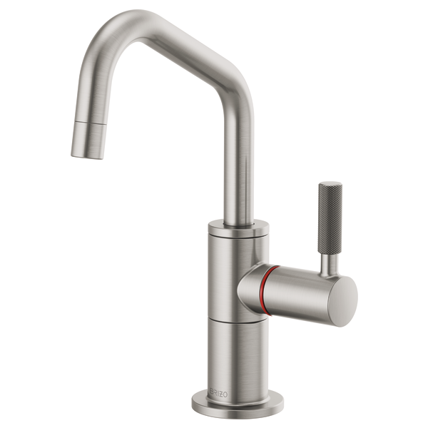 Brizo 61363LF-H Litze Instant Hot Faucet With Angled Spout and Knurled Handle