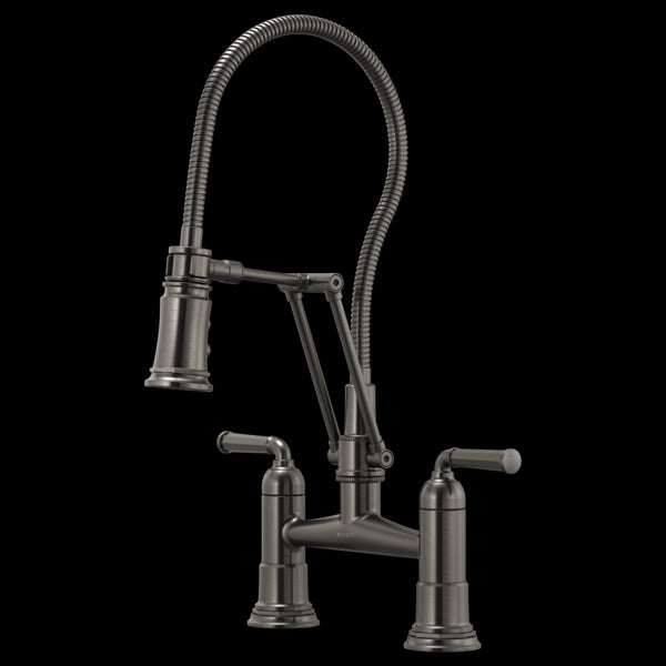 Brizo 62174LF Rook Articulating Bridge Faucet With Finished Hose