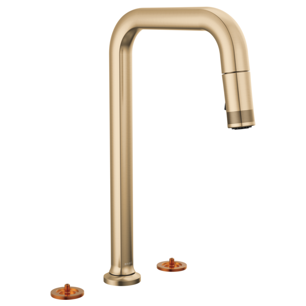 Brizo 62507LF-LHP-L Kintsu Widespread Pull-Down Faucet With Square Spout - Less Handles