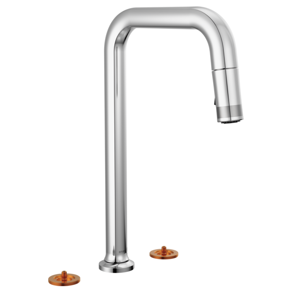 Brizo 62507LF-LHP-L Kintsu Widespread Pull-Down Faucet With Square Spout - Less Handles