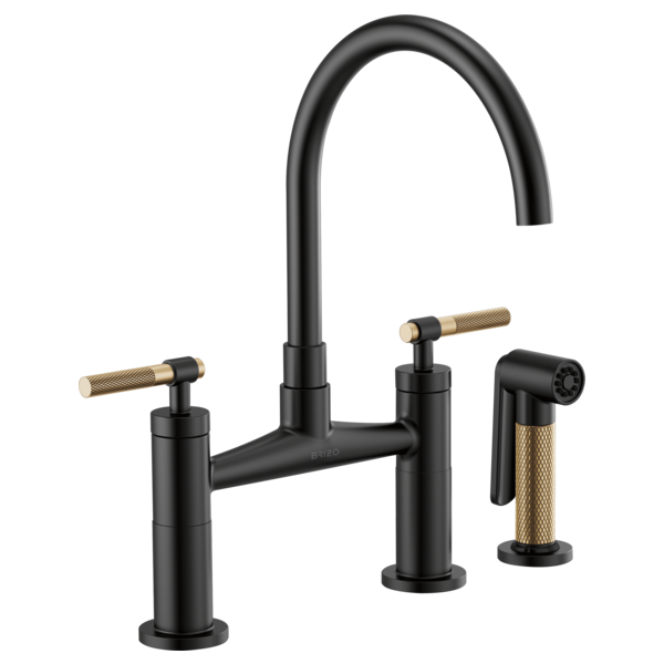 Brizo 62543LF Litze Bridge Faucet With Arc Spout and Knurled Handle - Parent