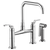 Brizo 62554LF Litze Bridge Faucet With Square Spout and Industrial Handle