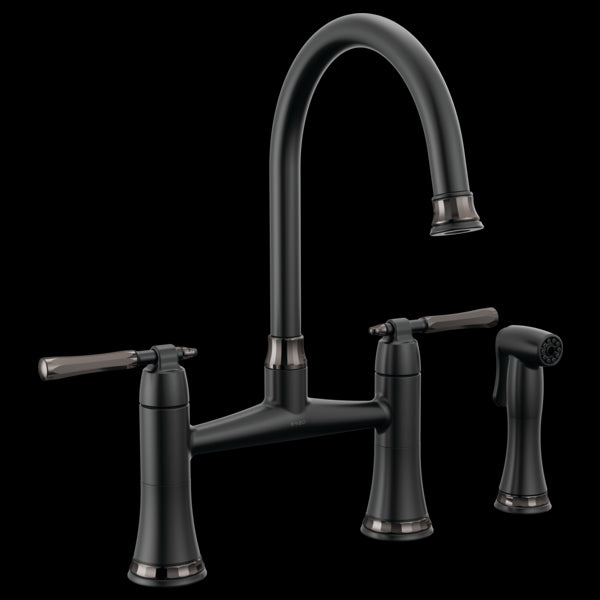 Brizo 62558LF The Tulham Kitchen Collection By Bridge Kitchen Faucet With Side Spray