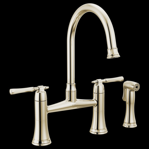 Brizo 62558LF The Tulham Kitchen Collection By Bridge Kitchen Faucet With Side Spray