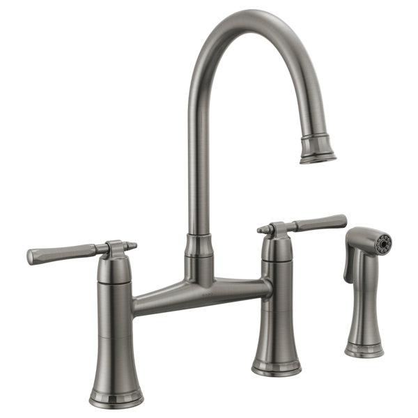 Brizo 62558LF The Tulham Kitchen Collection By Bridge Kitchen Faucet With Side Spray