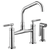 Brizo 62563LF Litze Bridge Faucet With Angled Spout and Knurled Handle