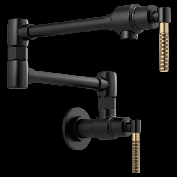 Brizo 62843LF Litze Wall Mount Pot Filler With Knurled Handle Kit