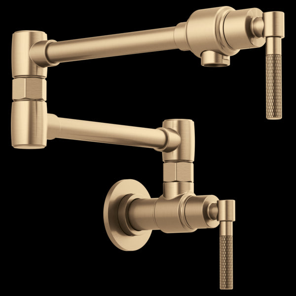 Brizo 62843LF Litze Wall Mount Pot Filler With Knurled Handle Kit