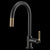 Brizo 63043LF Litze Pull-Down Faucet With Arc Spout and Knurled Handle