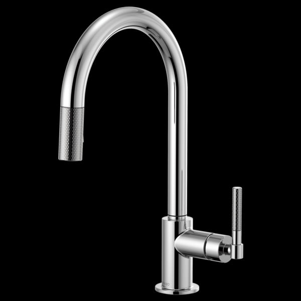 Brizo 63043LF Litze Pull-Down Faucet With Arc Spout and Knurled Handle