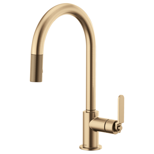 Brizo 63044LF Litze Pull-Down Faucet With Arc Spout and Industrial Handle