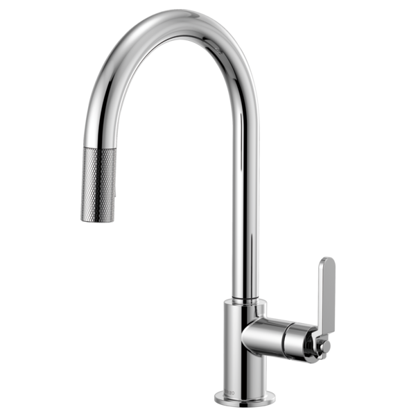 Brizo 63044LF Litze Pull-Down Faucet With Arc Spout and Industrial Handle