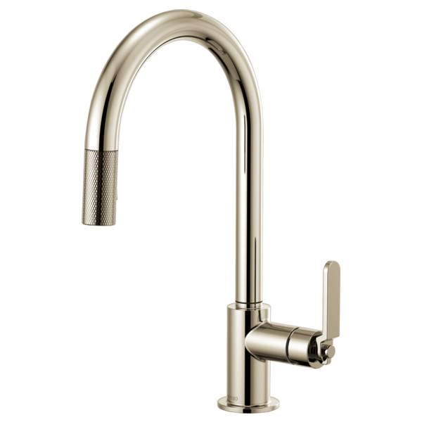 Brizo 63044LF Litze Pull-Down Faucet With Arc Spout and Industrial Handle