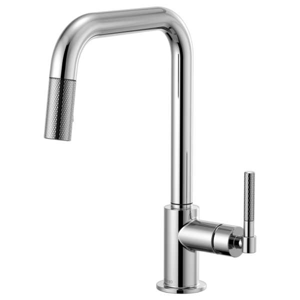 Brizo 63053LF Litze Pull-Down Faucet With Square Spout and Knurled Handle