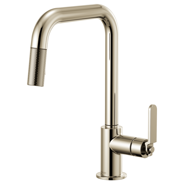 Brizo 63054LF Litze Pull-Down Faucet With Square Spout and Industrial Handle