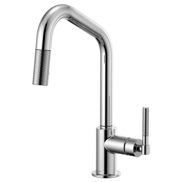 Brizo 63063LF Litze Pull-Down Faucet With Angled Spout and Knurled Handle