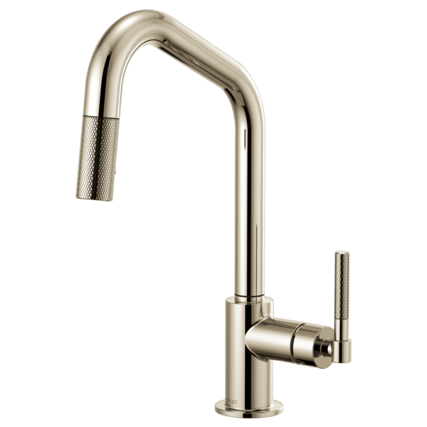 Brizo 63063LF Litze Pull-Down Faucet With Angled Spout and Knurled Handle
