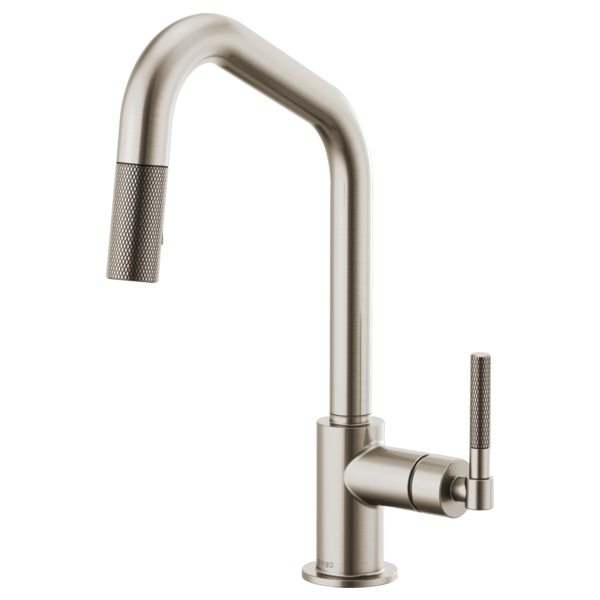 Brizo 63063LF Litze Pull-Down Faucet With Angled Spout and Knurled Handle