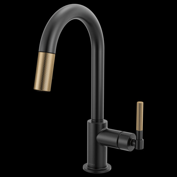 Brizo 63943LF Litze Pull-Down Prep Faucet With Arc Spout - Knurled Handle