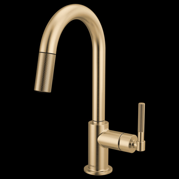 Brizo 63943LF Litze Pull-Down Prep Faucet With Arc Spout - Knurled Handle