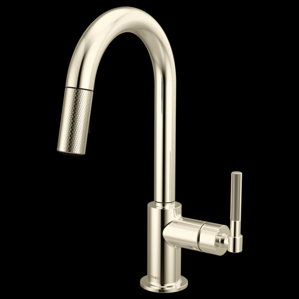 Brizo 63943LF Litze Pull-Down Prep Faucet With Arc Spout - Knurled Handle