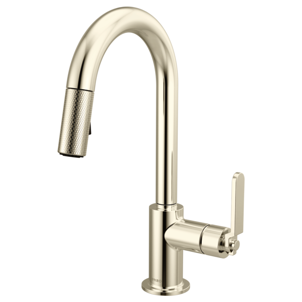 Brizo 63944LF Litze Pull-Down Prep Faucet With Arc Spout - Industrial Handle