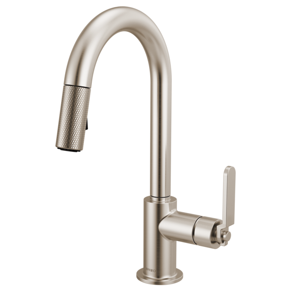 Brizo 63944LF Litze Pull-Down Prep Faucet With Arc Spout - Industrial Handle