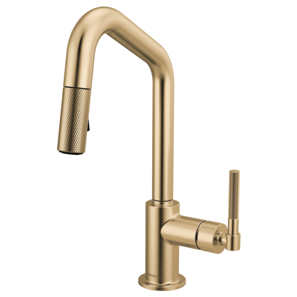 Brizo 63963LF Litze Pull-Down Prep Faucet With Angle Spout - Knurled Handle