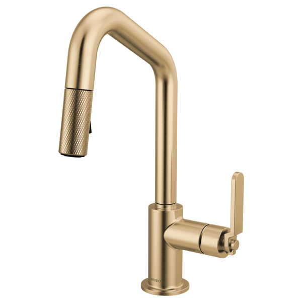 Brizo 63964LF Litze Pull-Down Prep Faucet With Angle Spout - Industrial Handle