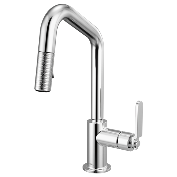 Brizo 63964LF Litze Pull-Down Prep Faucet With Angle Spout - Industrial Handle