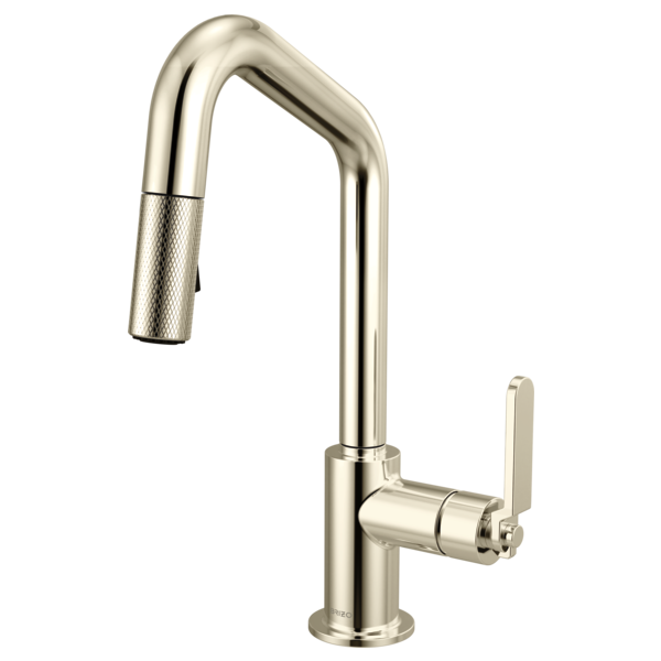 Brizo 63964LF Litze Pull-Down Prep Faucet With Angle Spout - Industrial Handle