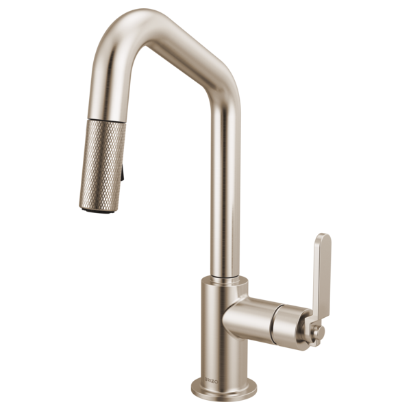 Brizo 63964LF Litze Pull-Down Prep Faucet With Angle Spout - Industrial Handle