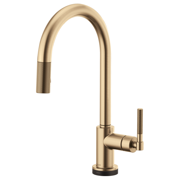 Brizo 64043LF Litze Smarttouch Pull-Down Kitchen Faucet With Arc Spout and Knurled Handle