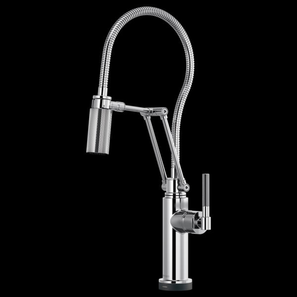 Brizo 64143LF Litze Smarttouch Articulating Kitchen Faucet With Finished Hose