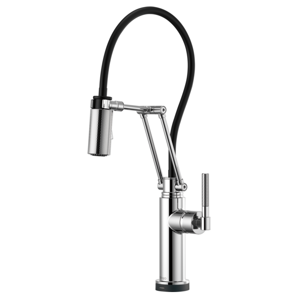 Brizo 64243LF Litze Smarttouch Articulating Kitchen Faucet With Knurled Handle