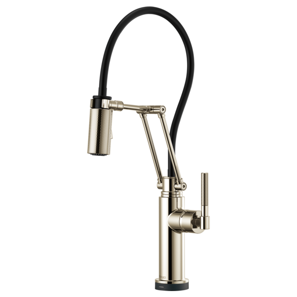 Brizo 64243LF Litze Smarttouch Articulating Kitchen Faucet With Knurled Handle